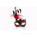 Female Plastic Masquerade Venetian Masks Red For Mardi Gras Party